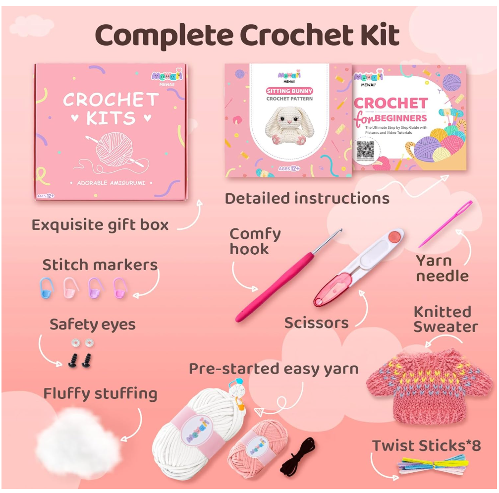 Mewaii Crochet Kit for Beginners