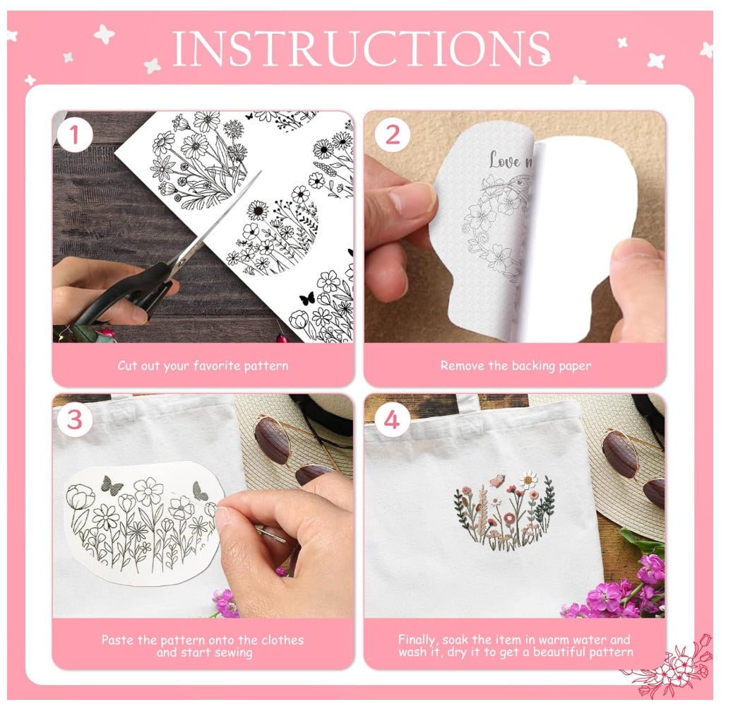 Water Soluble Embroidery Patterns Stabilizers