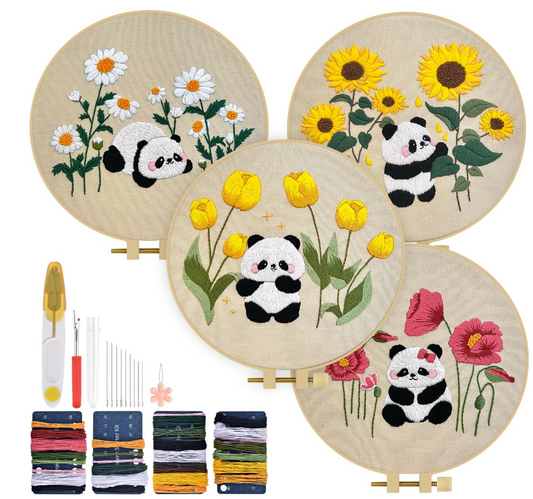 Panda Embroidery Kit