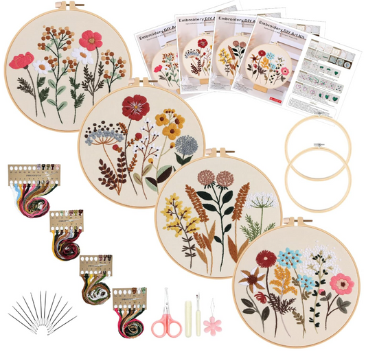 Picoey Flower Embroidery Kit