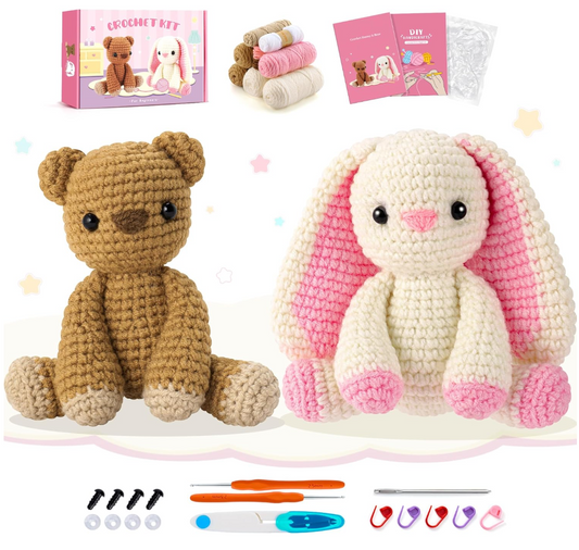 Bunny & Bear Crochet Kit